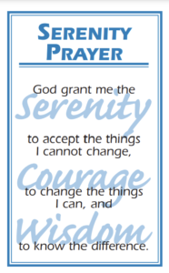 Serenity prayer